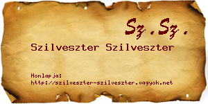 Szilveszter Szilveszter névjegykártya